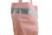 Supplément d'am sac shopping pailleté rose
